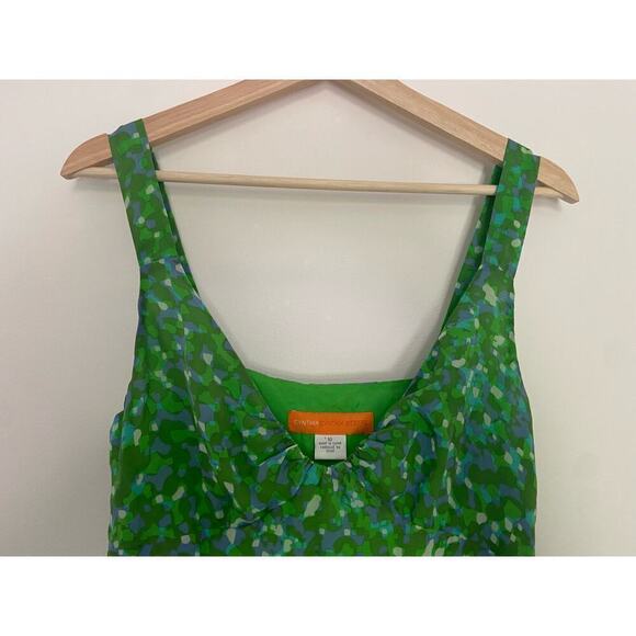 Elegant Green Patterned Mini Dress - Picture 5 of 16